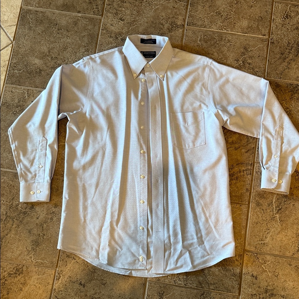 Stafford Men's Light Blue Dress Shirt